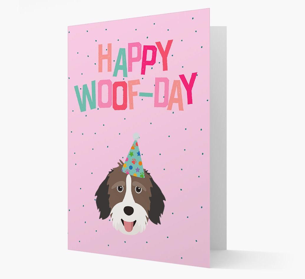 'Happy Woofday' Card with {breedFullName} Icon
