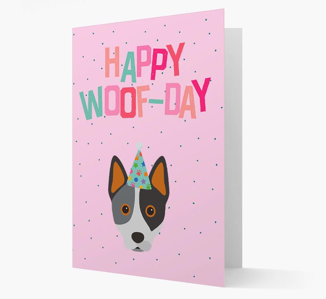 'Happy Woofday' Card with {breedFullName} Icon