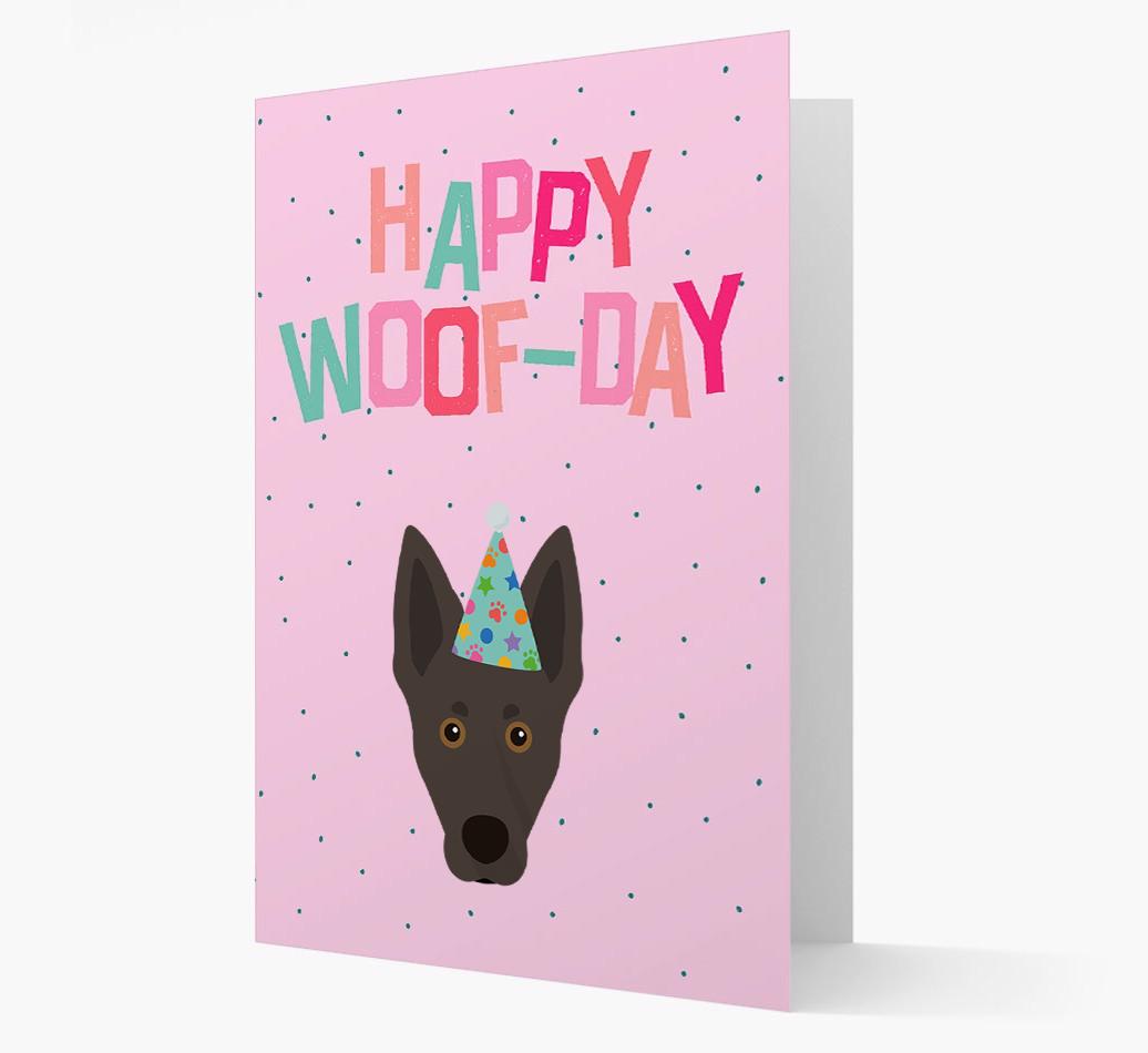 'Happy Woofday' Card with {breedFullName} Icon