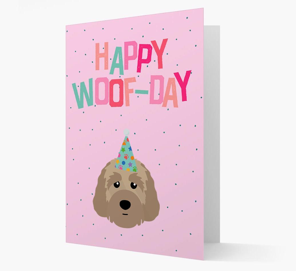 'Happy Woofday' Card with {breedFullName} Icon