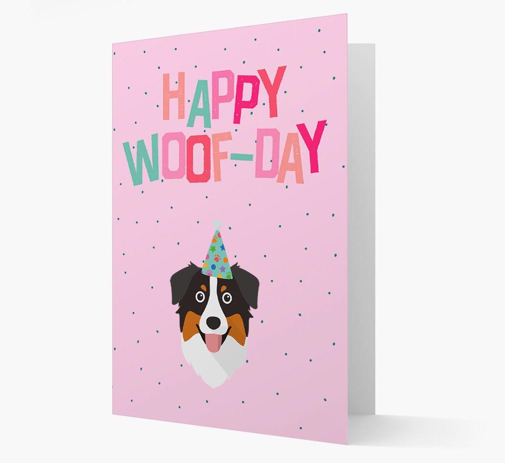 'Happy Woofday' Card with {breedFullName} Icon
