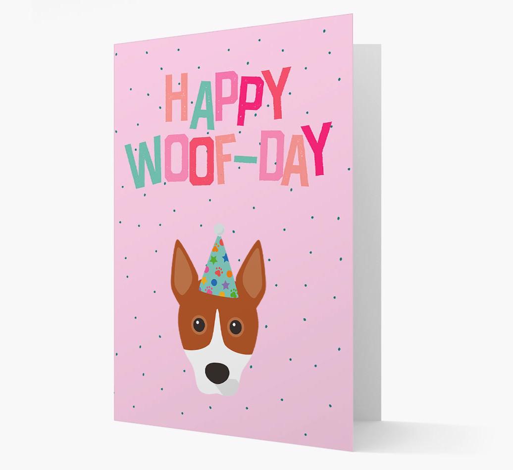 'Happy Woofday' Card with {breedFullName} Icon
