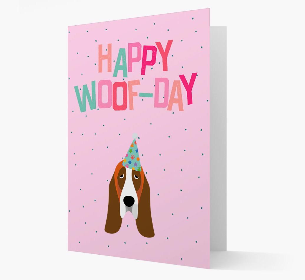 'Happy Woofday' Card with {breedFullName} Icon