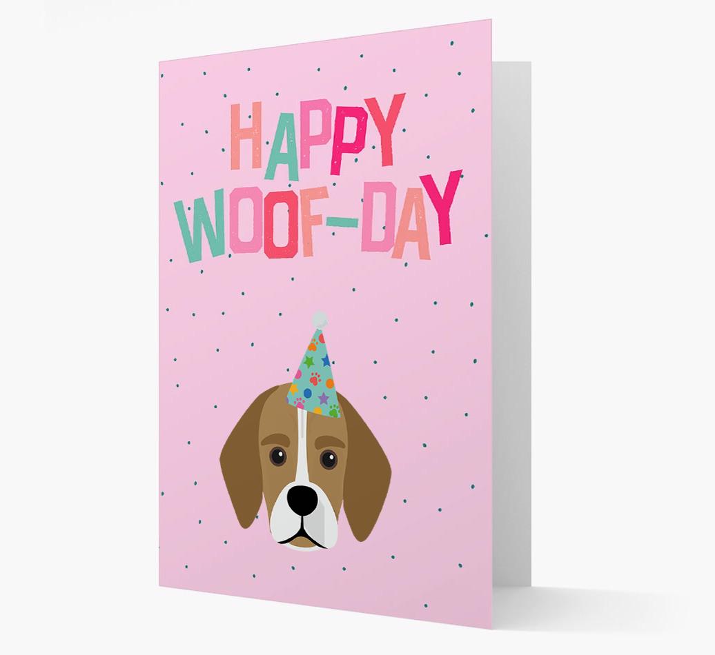 'Happy Woofday' Card with {breedFullName} Icon