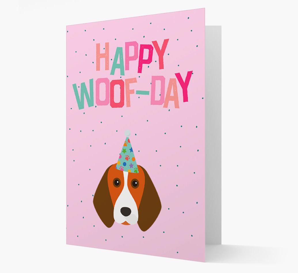 'Happy Woofday' Card with {breedFullName} Icon