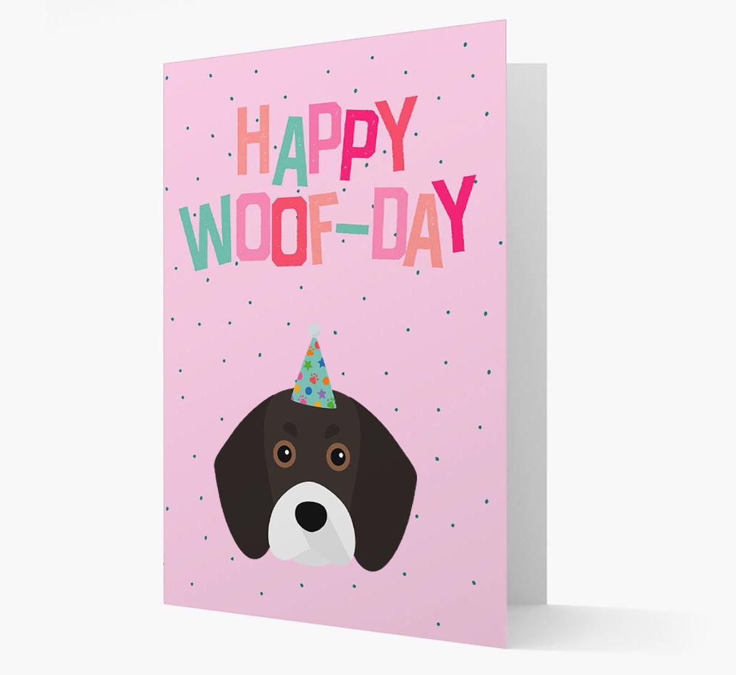 'Happy Woofday' Card with {breedFullName} Icon