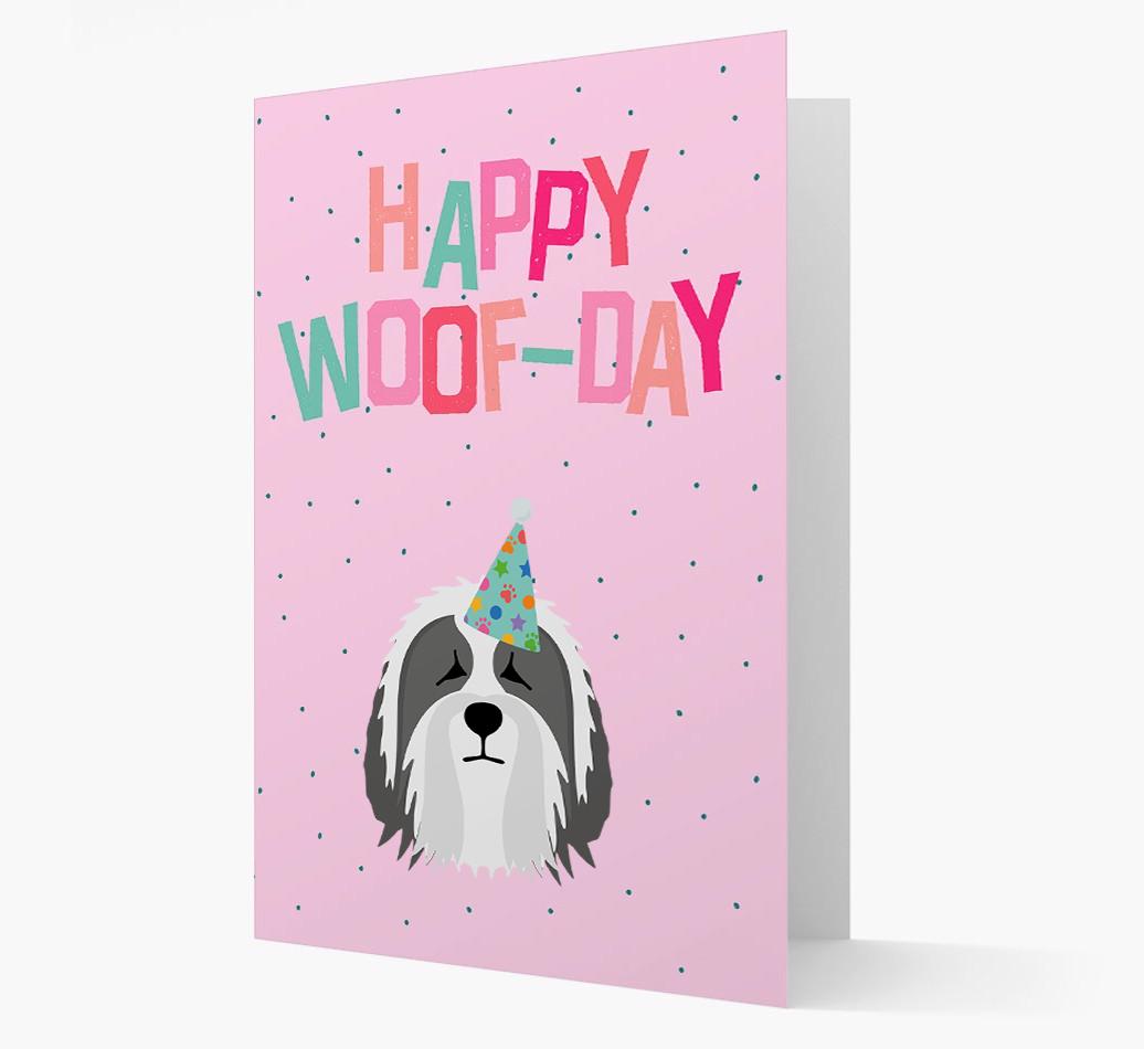 'Happy Woofday' Card with {breedFullName} Icon
