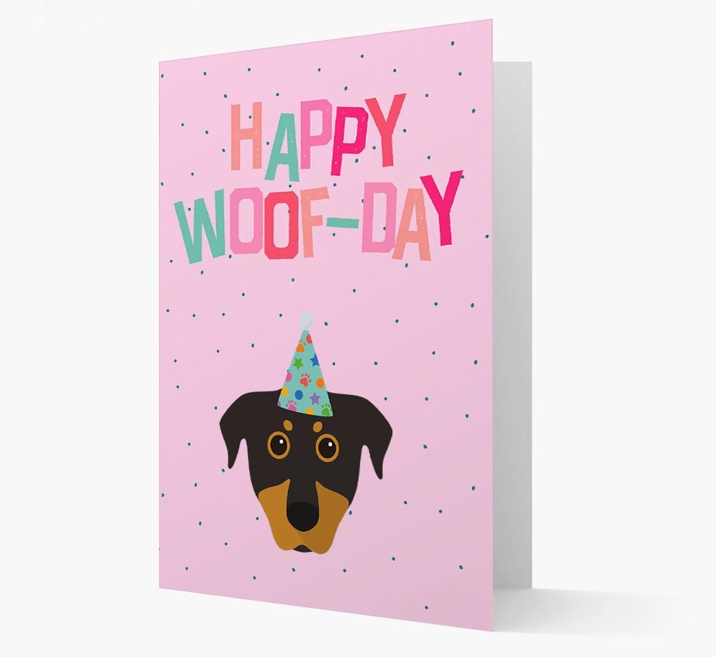 'Happy Woofday' Card with {breedFullName} Icon