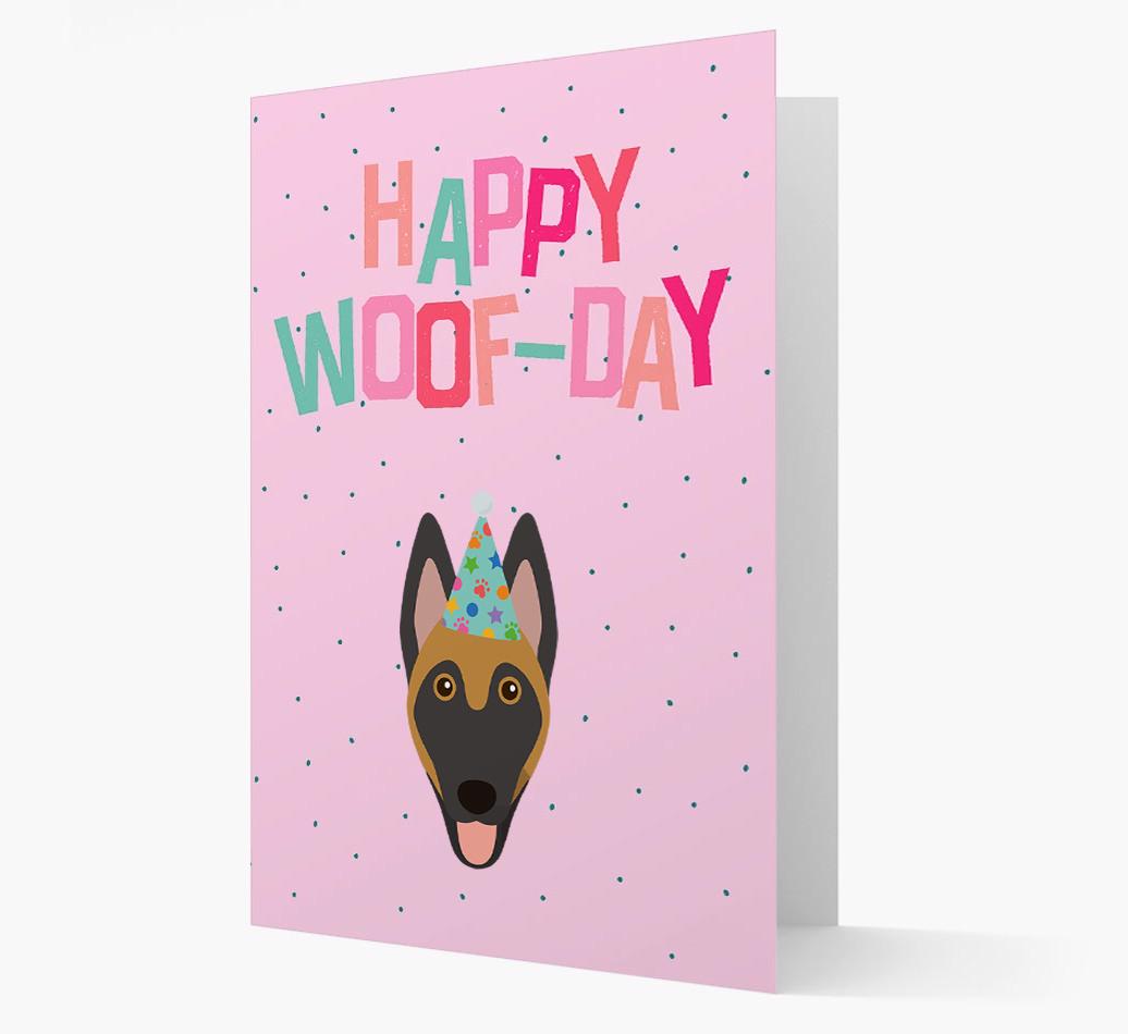 'Happy Woofday' Card with {breedFullName} Icon