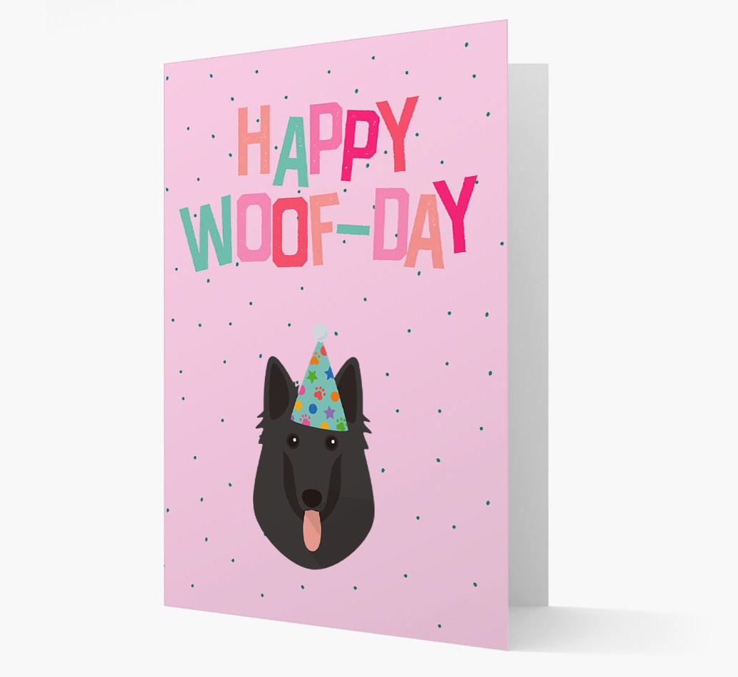 'Happy Woofday' Card with {breedFullName} Icon