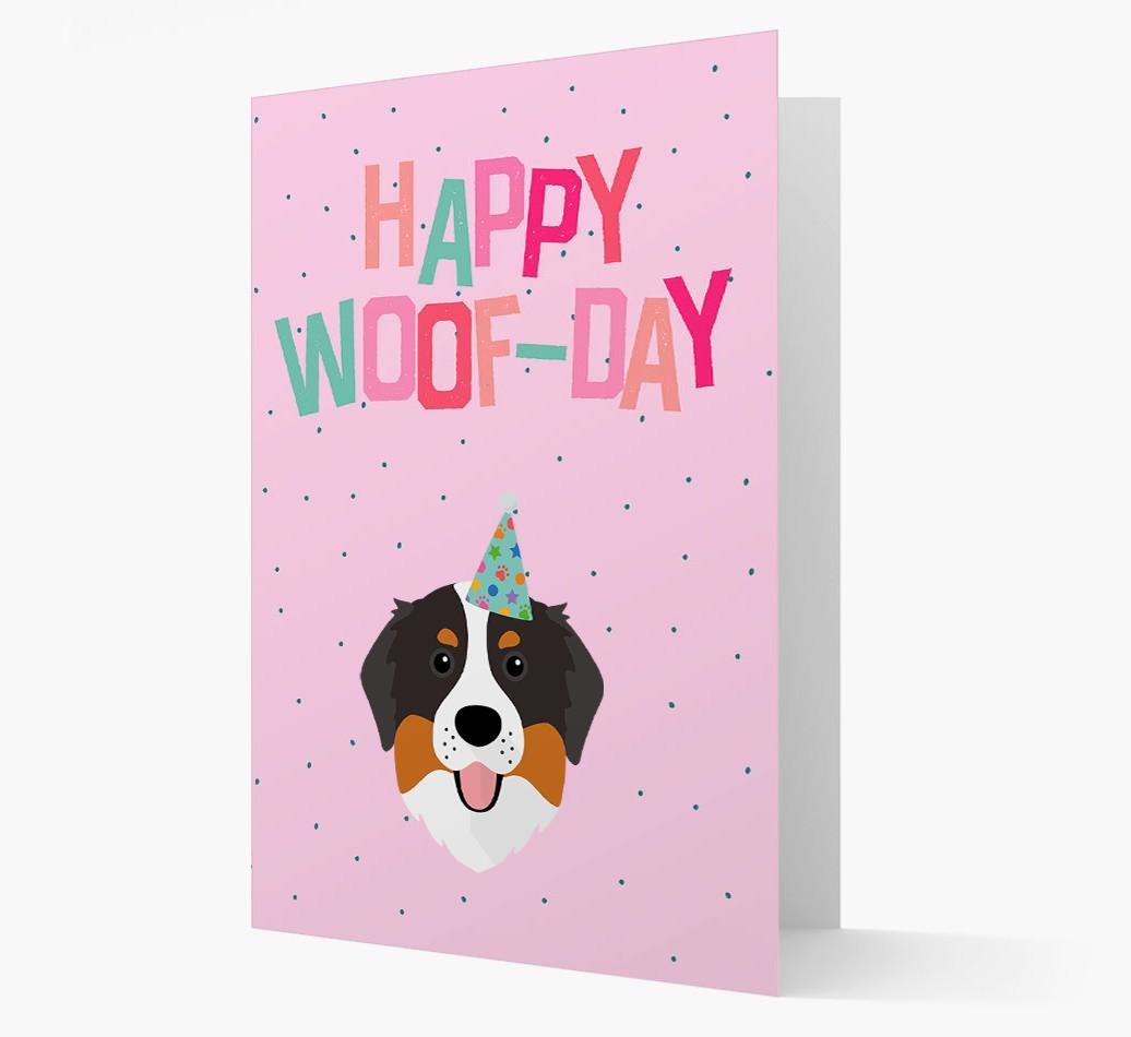 'Happy Woofday' Card with {breedFullName} Icon