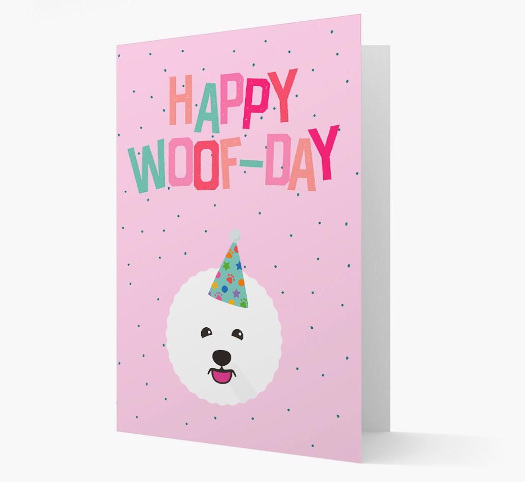 'Happy Woofday' Card with {breedFullName} Icon