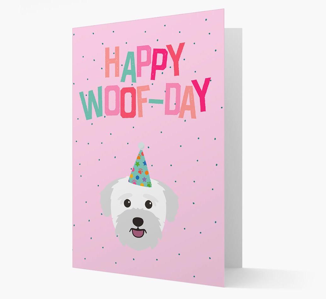 'Happy Woofday' Card with {breedFullName} Icon