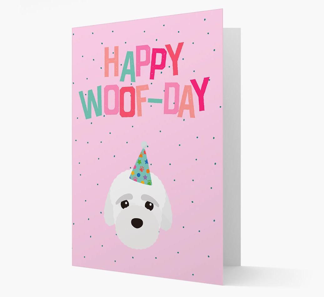 'Happy Woofday' Card with {breedFullName} Icon