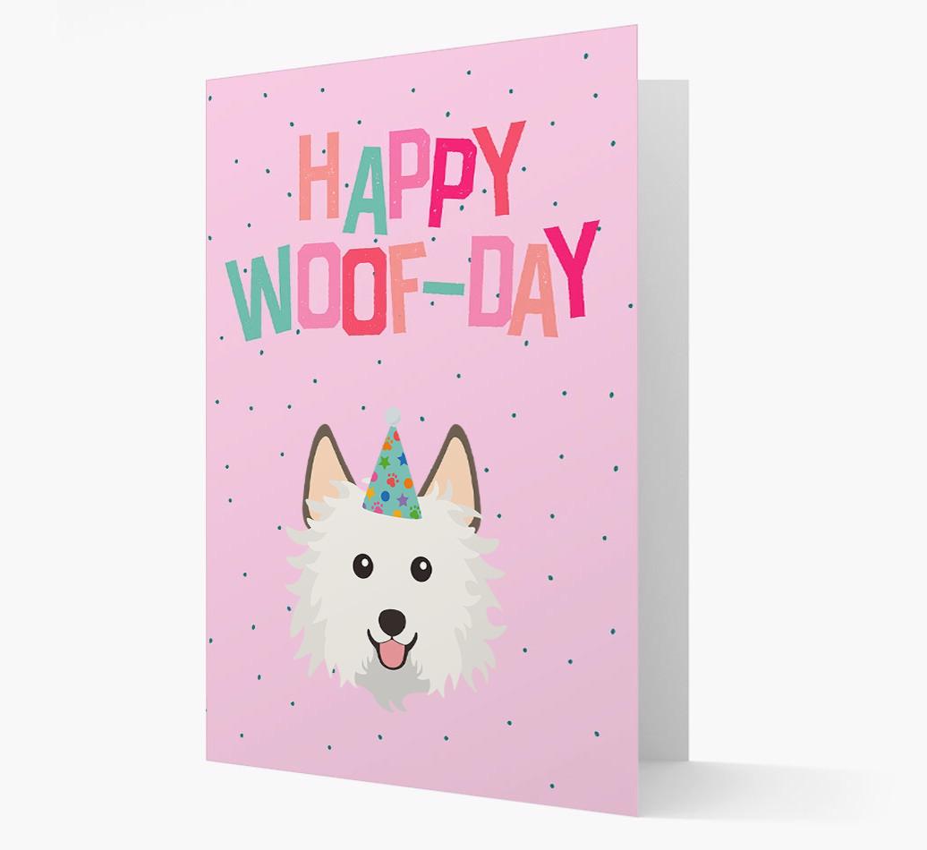 'Happy Woofday' Card with {breedFullName} Icon