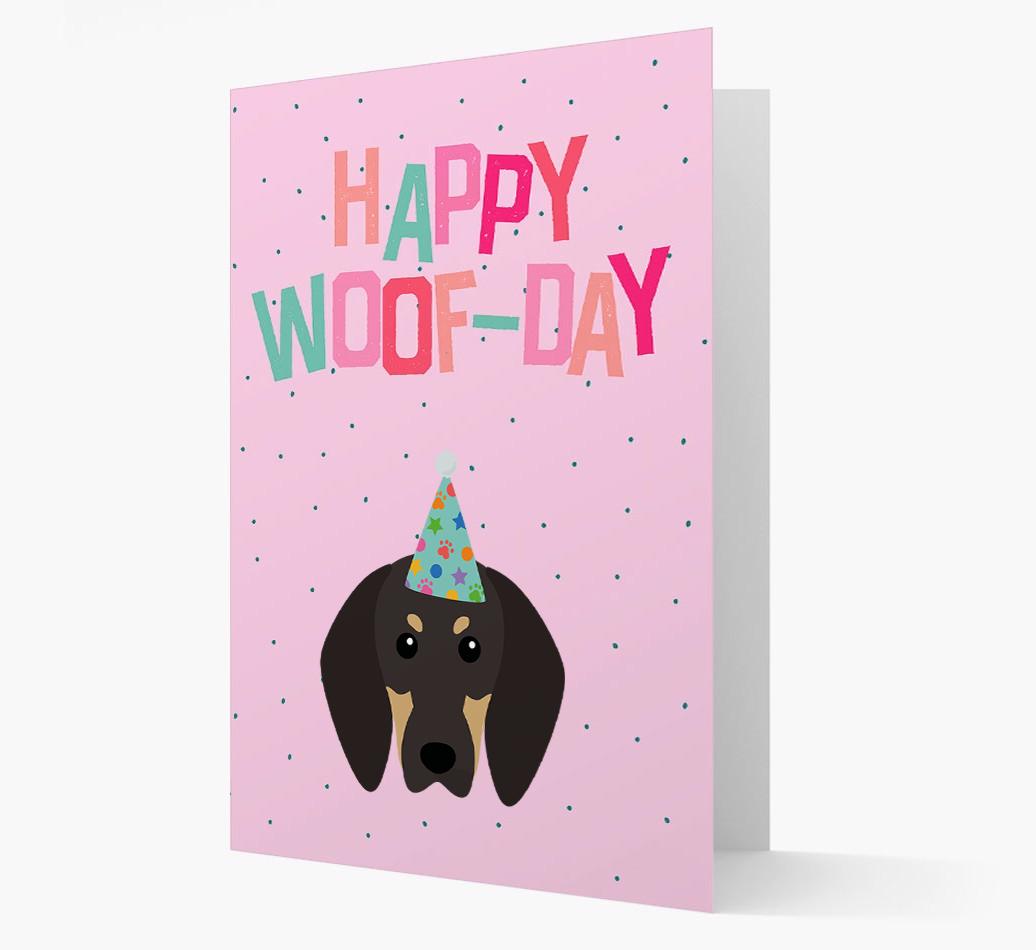 'Happy Woofday' Card with {breedFullName} Icon