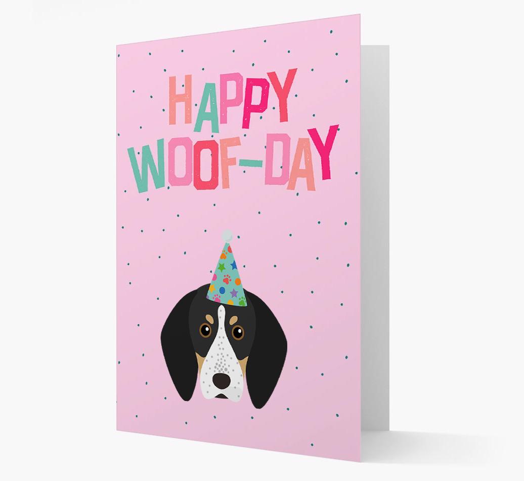 'Happy Woofday' Card with {breedFullName} Icon