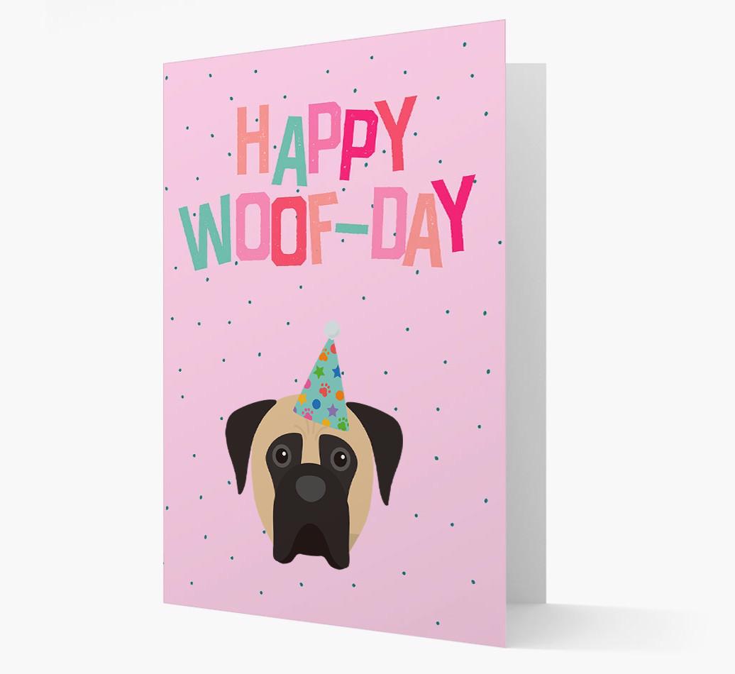 'Happy Woofday' Card with {breedFullName} Icon