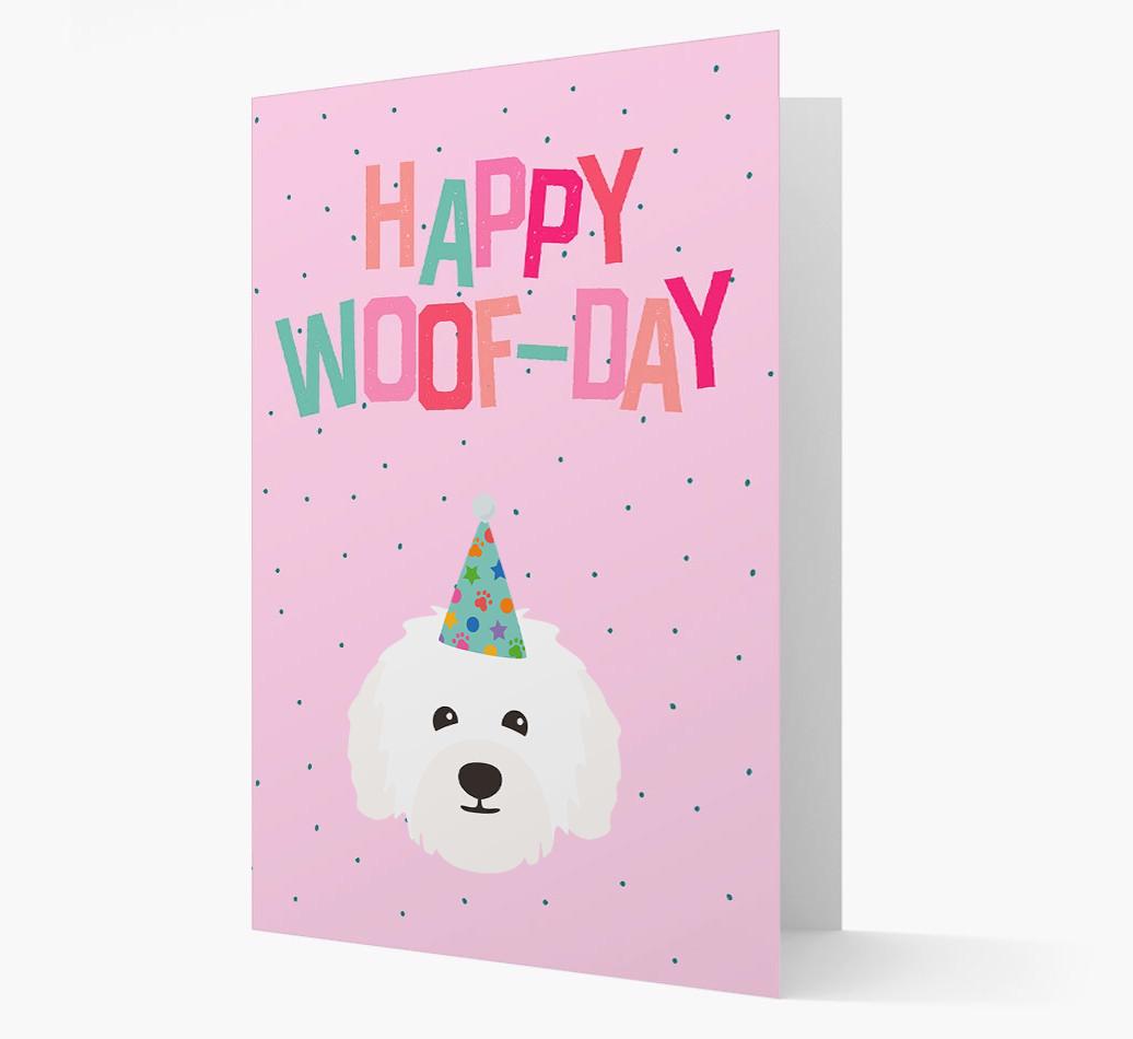 'Happy Woofday' Card with {breedFullName} Icon