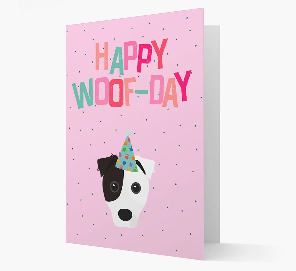'Happy Woofday' Card with {breedFullName} Icon