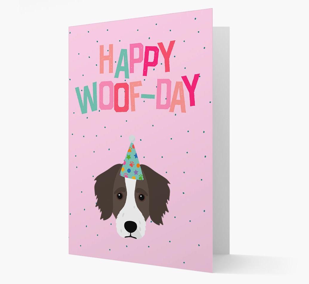 'Happy Woofday' Card with {breedFullName} Icon