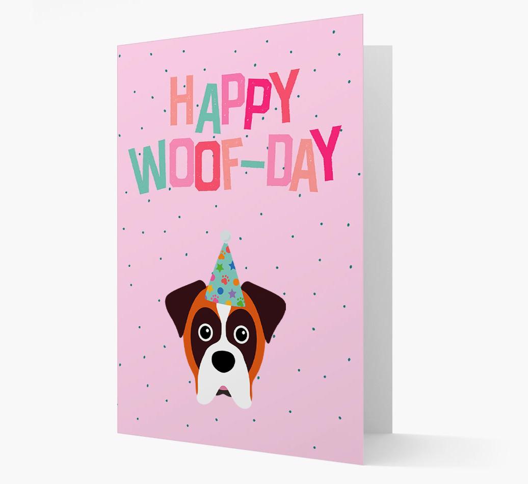 'Happy Woofday' Card with {breedFullName} Icon