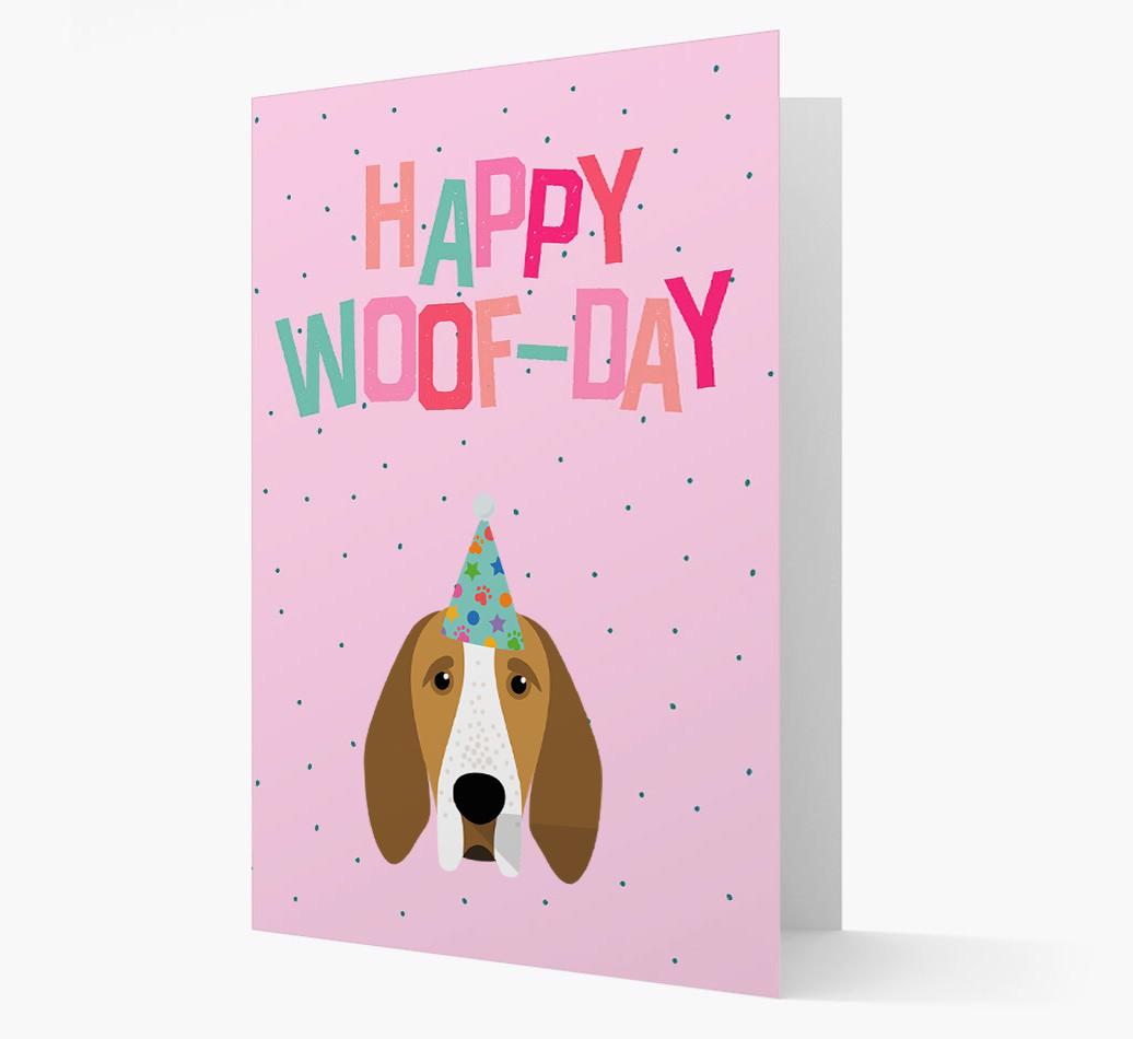 'Happy Woofday' Card with {breedFullName} Icon