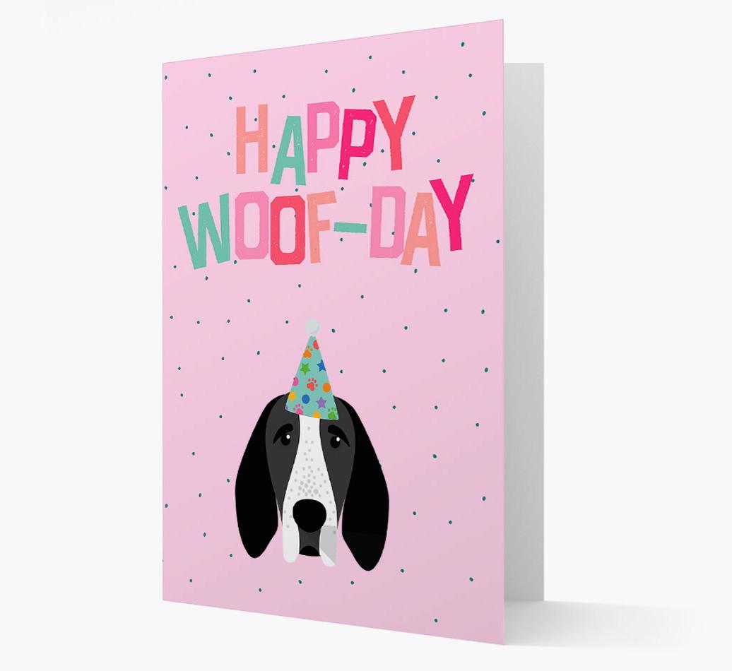 'Happy Woofday' Card with {breedFullName} Icon