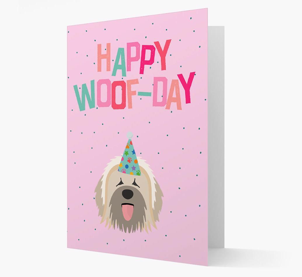 'Happy Woofday' Card with {breedFullName} Icon