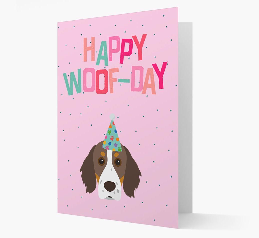 'Happy Woofday' Card with {breedFullName} Icon