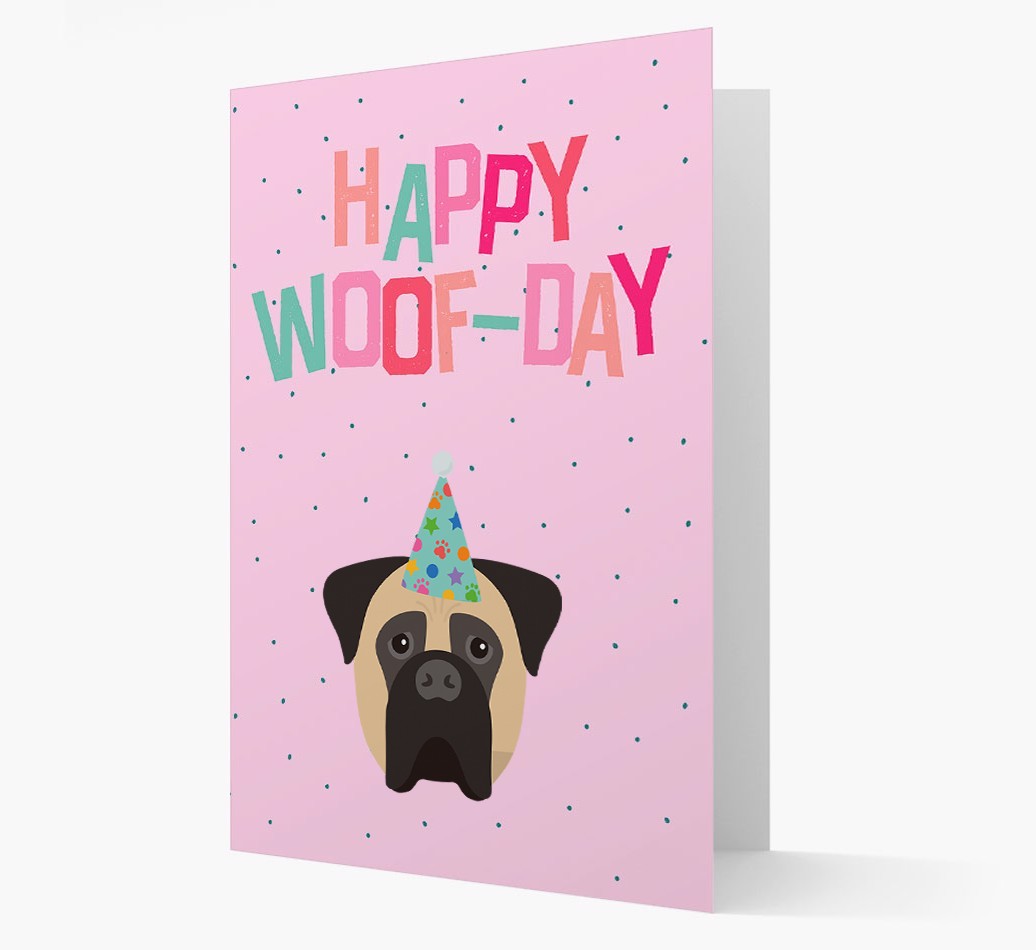 'Happy Woofday' Card with {breedFullName} Icon