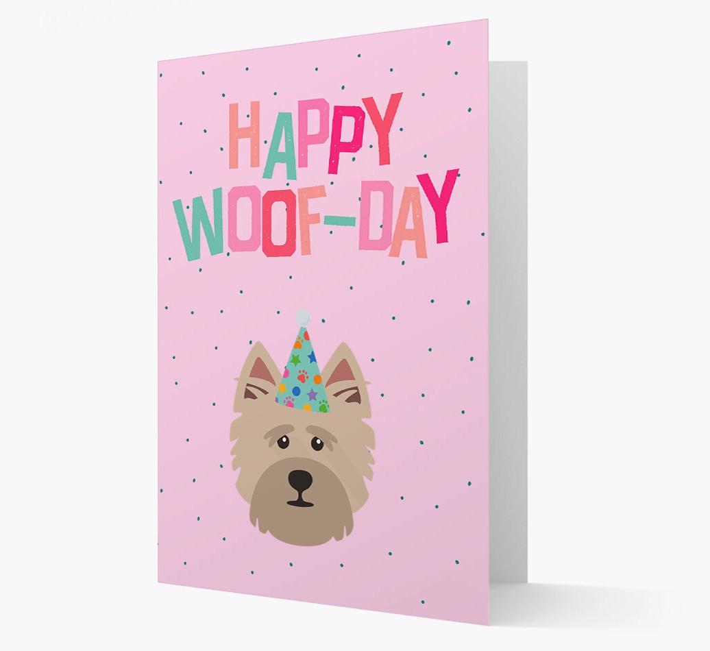 'Happy Woofday' Card with {breedFullName} Icon