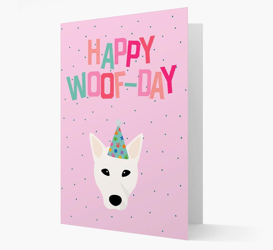 'Happy Woofday' Card with {breedFullName} Icon