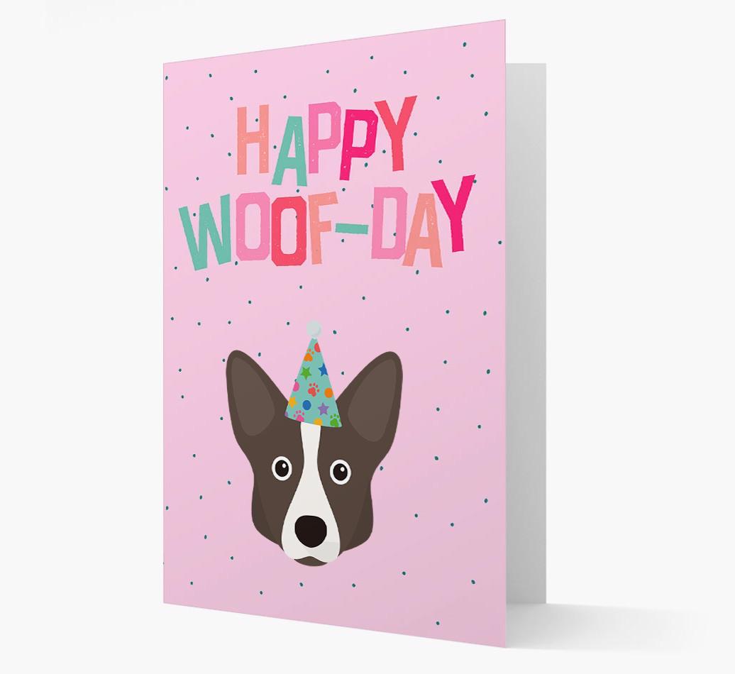 'Happy Woofday' Card with {breedFullName} Icon