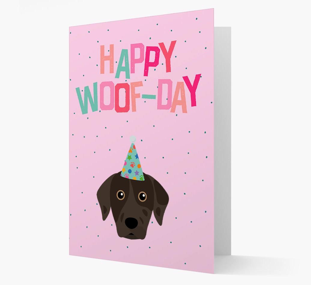 'Happy Woofday' Card with {breedFullName} Icon