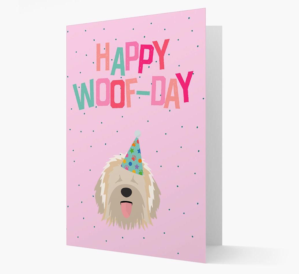 'Happy Woofday' Card with {breedFullName} Icon