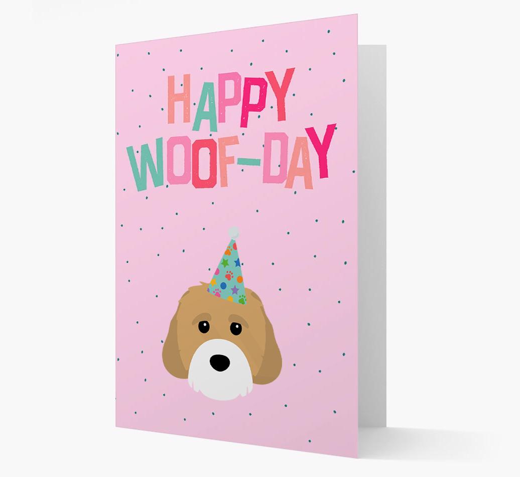 'Happy Woofday' Card with {breedFullName} Icon