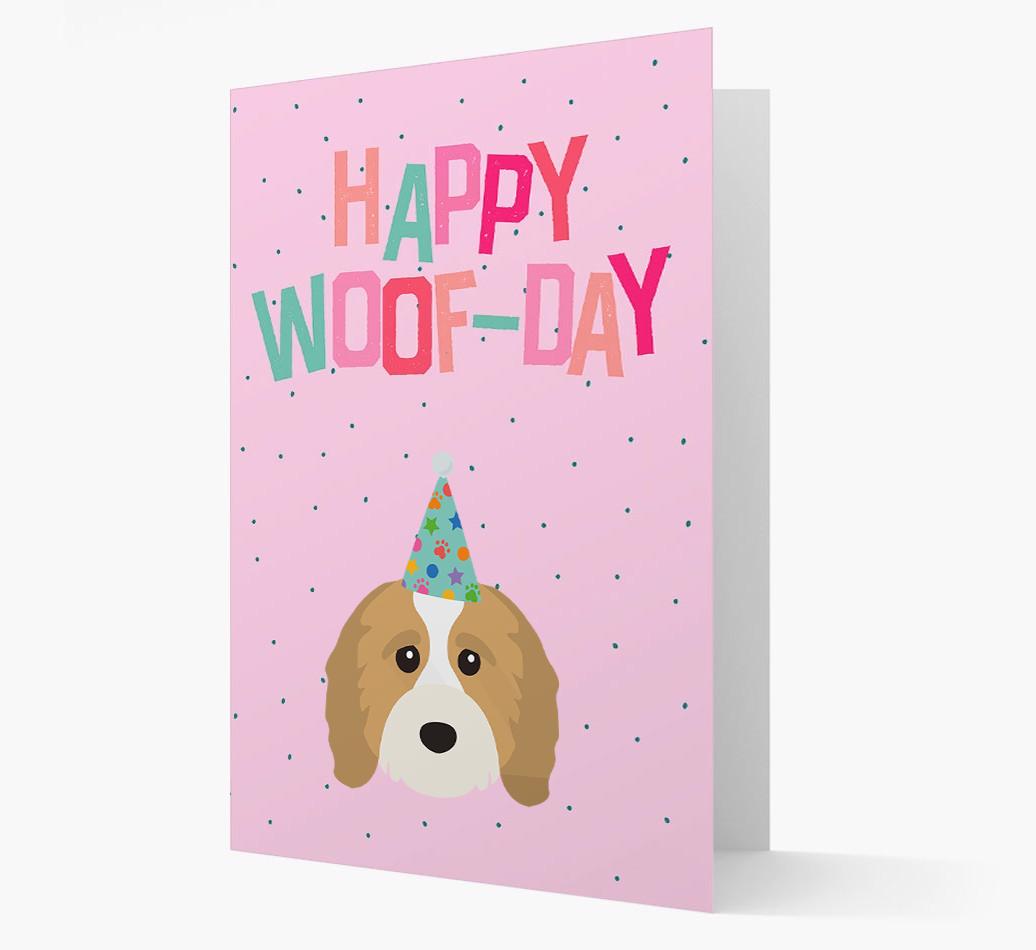 'Happy Woofday' Card with {breedFullName} Icon