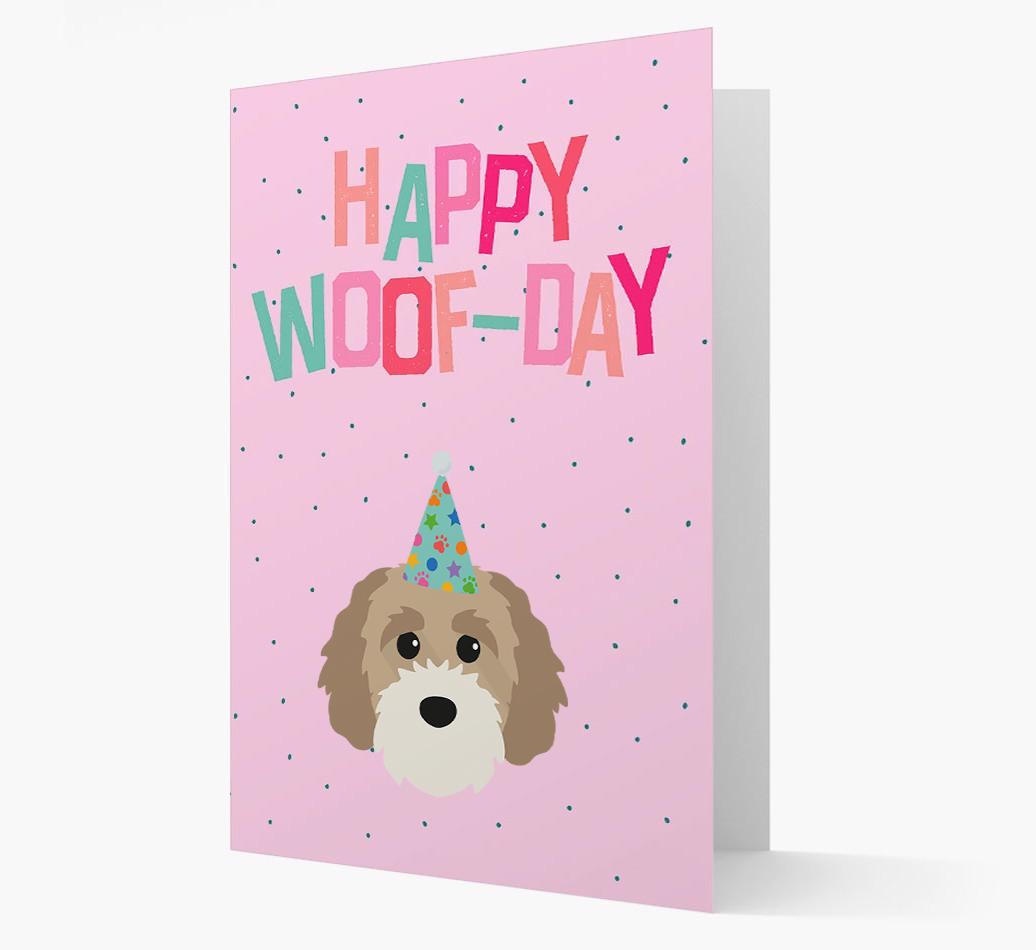 'Happy Woofday' Card with {breedFullName} Icon