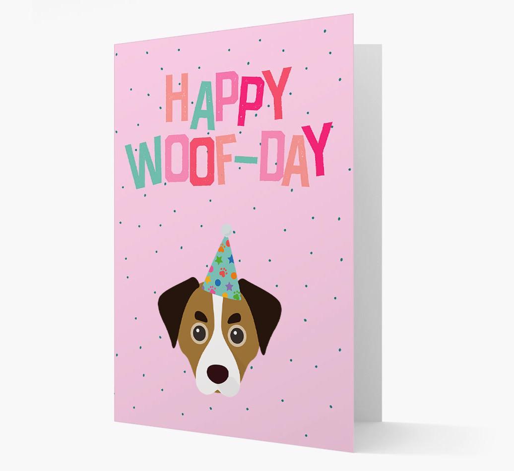 'Happy Woofday' Card with {breedFullName} Icon
