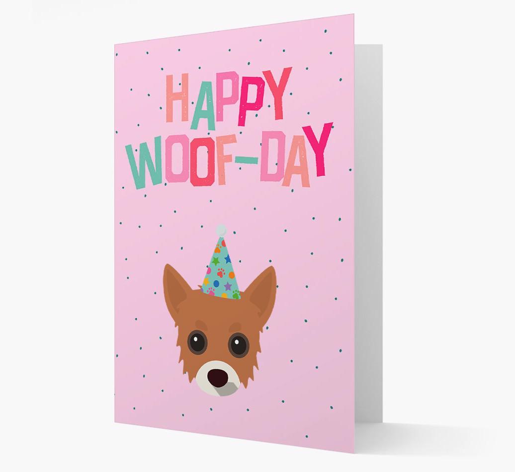 'Happy Woofday' Card with {breedFullName} Icon