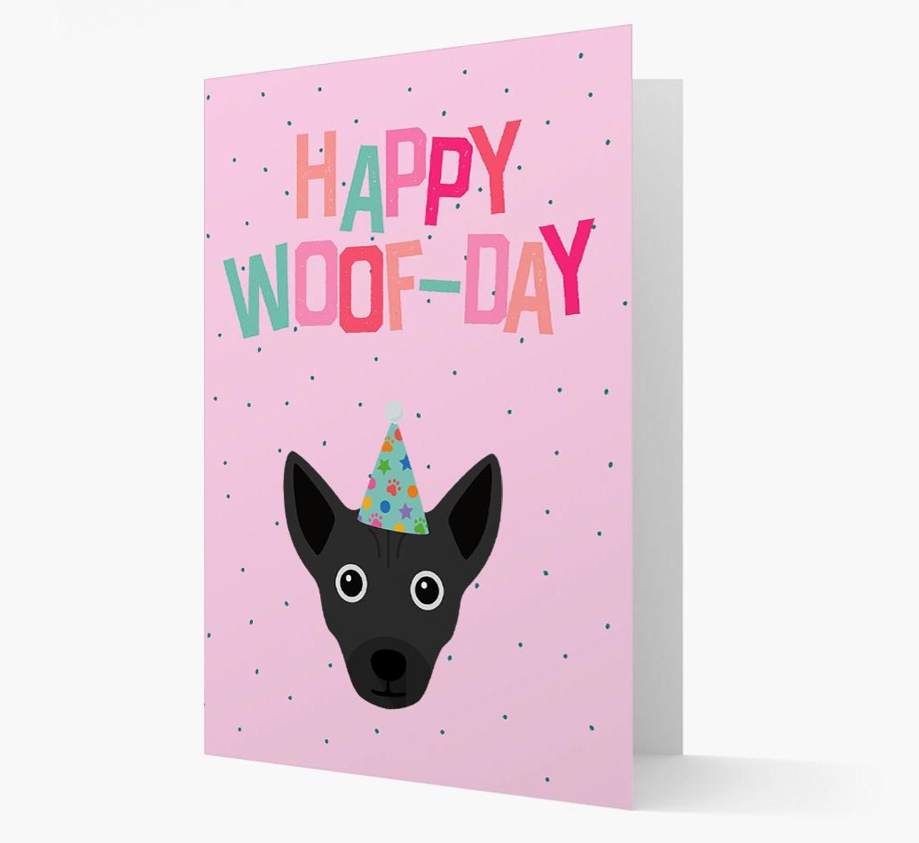 'Happy Woofday' Card with {breedFullName} Icon