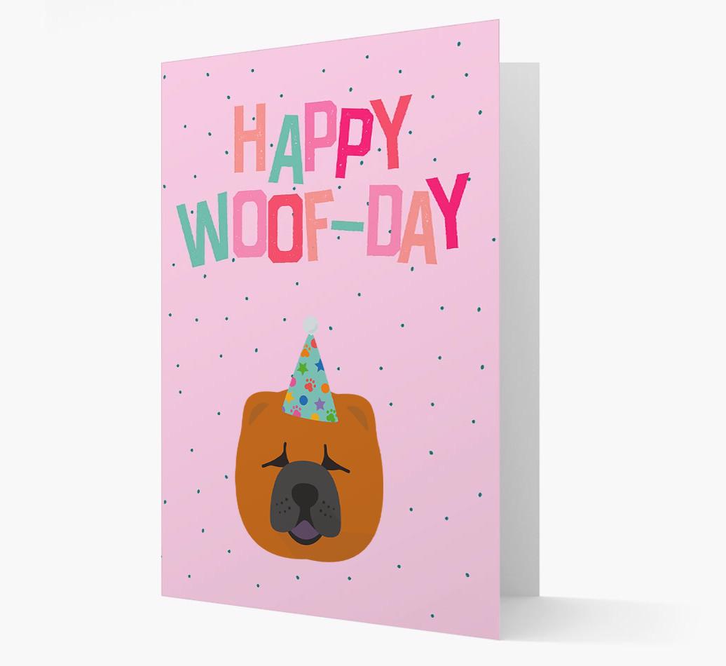 'Happy Woofday' Card with {breedFullName} Icon