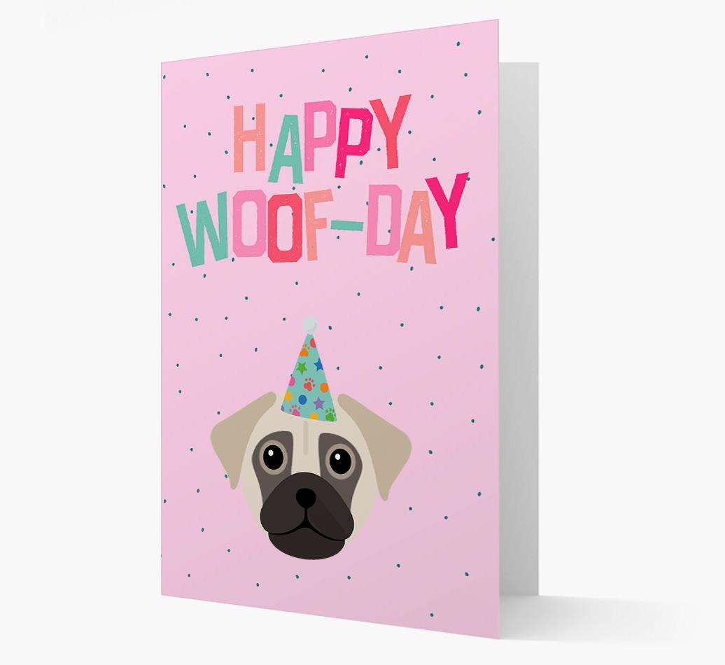 'Happy Woofday' Card with {breedFullName} Icon