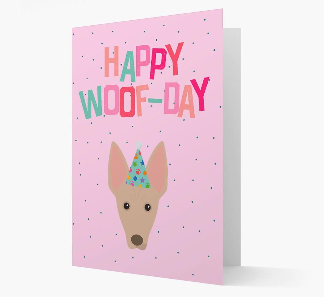 'Happy Woofday' Card with {breedFullName} Icon