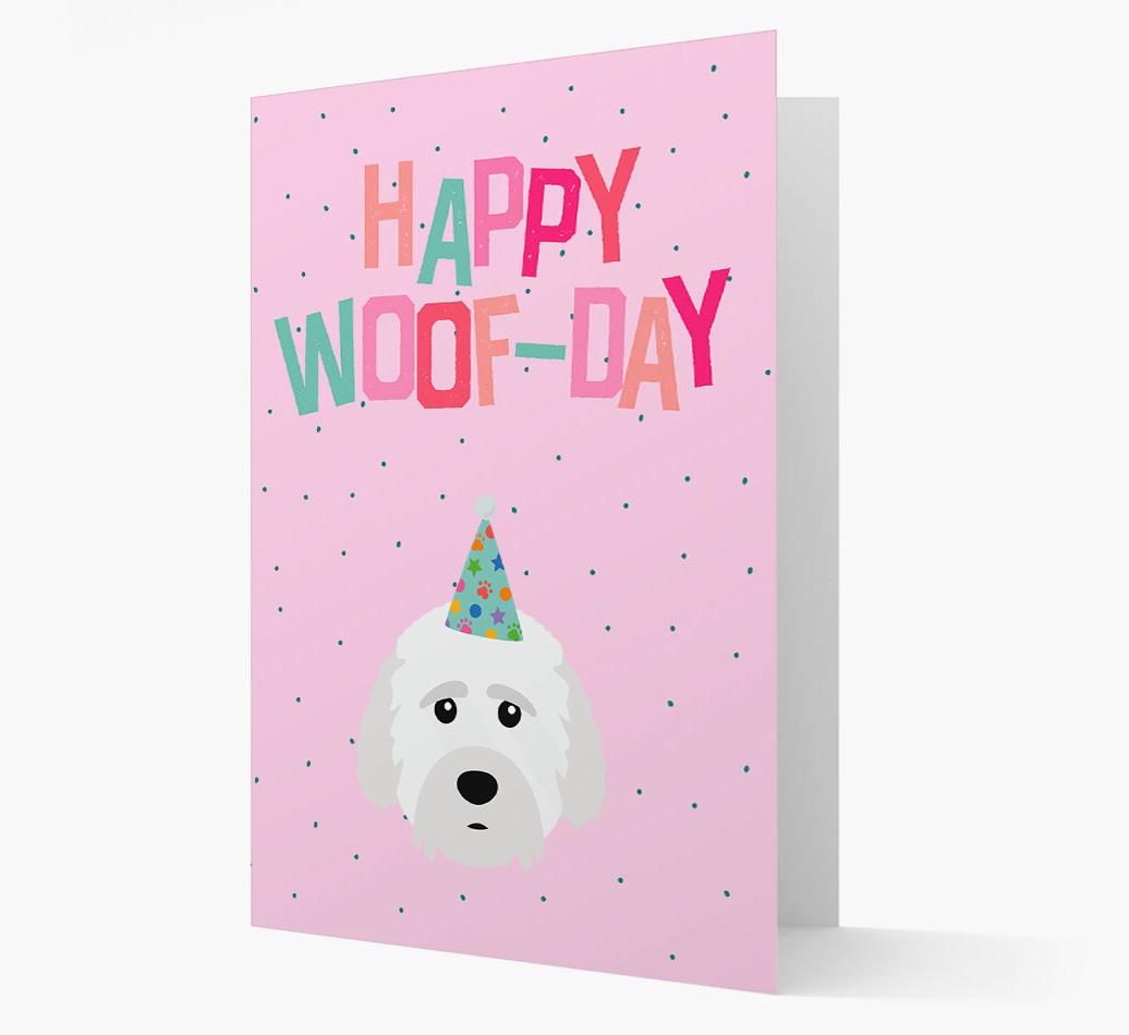 'Happy Woofday' Card with {breedFullName} Icon
