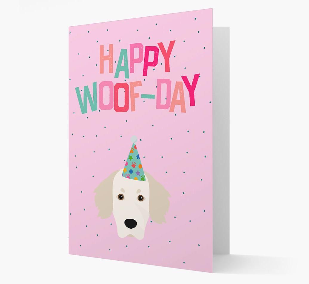 'Happy Woofday' Card with {breedFullName} Icon