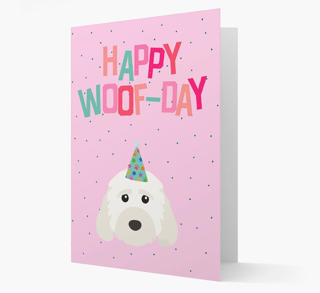 'Happy Woofday' Card with {breedFullName} Icon