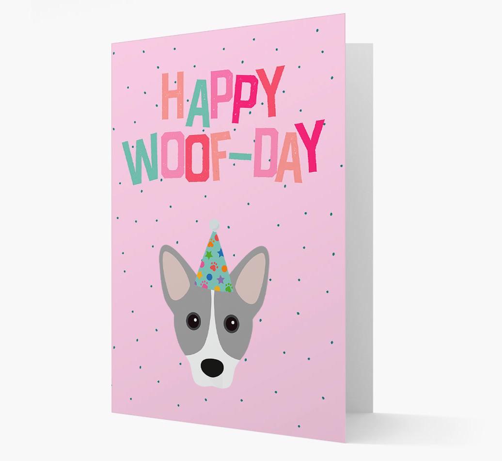 'Happy Woofday' Card with {breedFullName} Icon