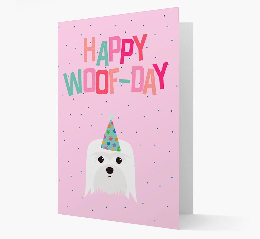 'Happy Woofday' Card with {breedFullName} Icon
